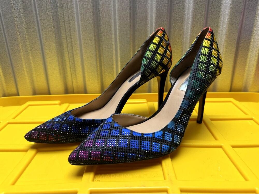 INC International Concepts Kenjay Rhinestone Stiletto Pumps 9.5M